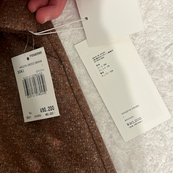 [Open to trade]Mame Kurogouchi top designer MM22FW Melange Flannel Dress - Picture 8 of 17